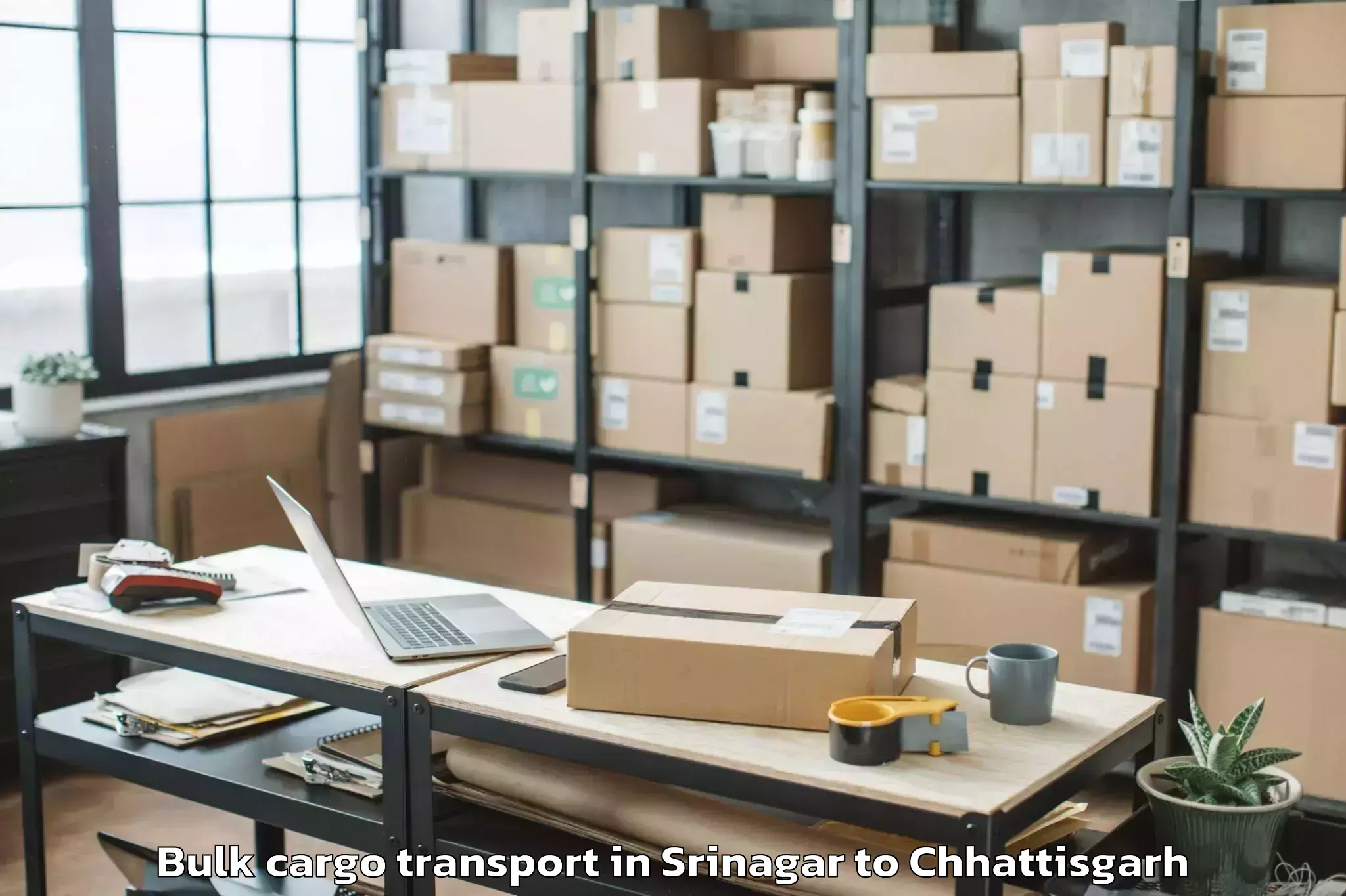 Srinagar to Lohandiguda Bulk Cargo Transport Booking